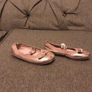 Zara Rose Gold Leather Shoes